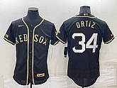 Boston Red Sox #34 David Ortiz Black Gold Flex base Stitched Baseball Jersey,baseball caps,new era cap wholesale,wholesale hats